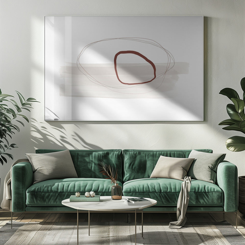 Minimalist Composition With Intersecting Lines | Canvas