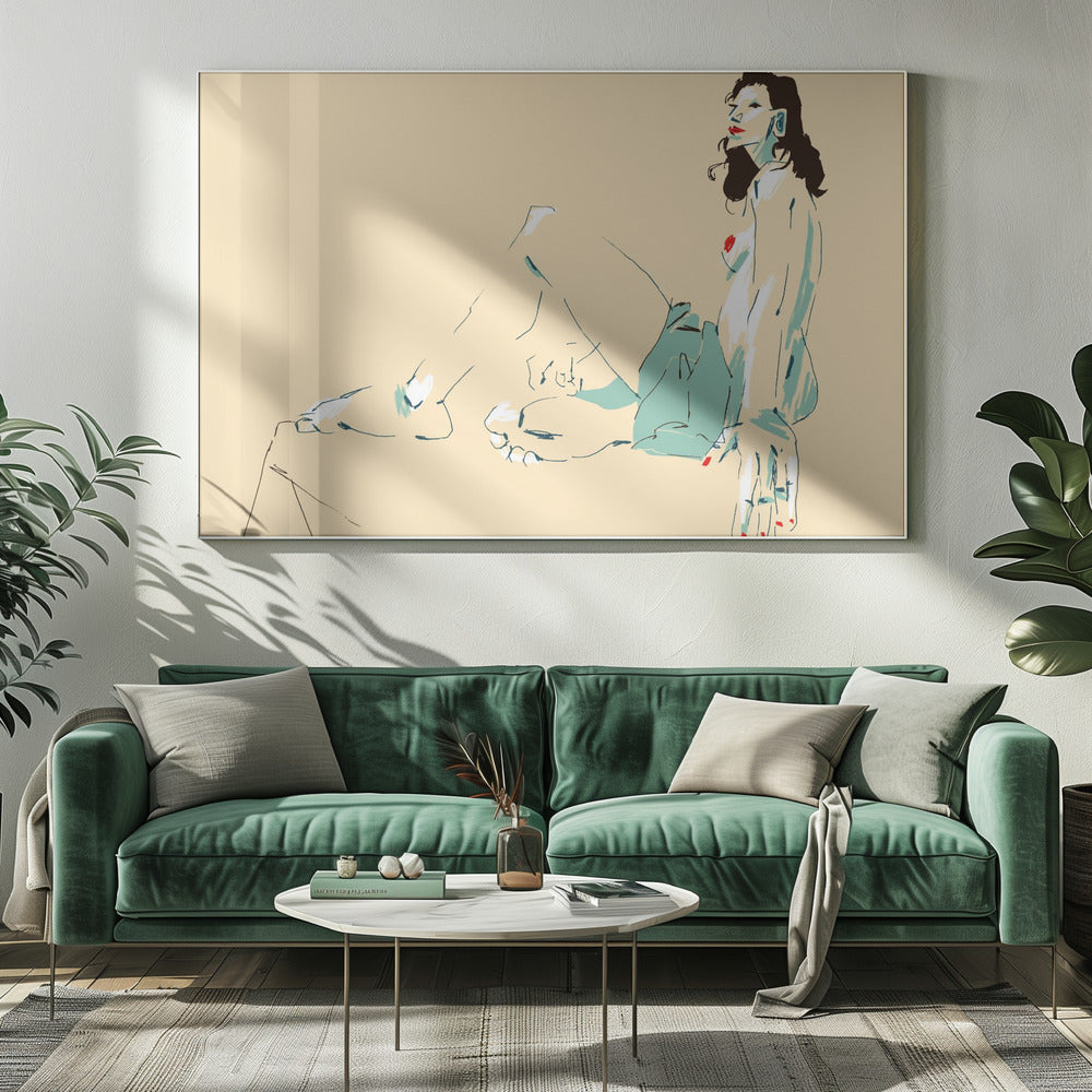 Girl Sitting | Canvas