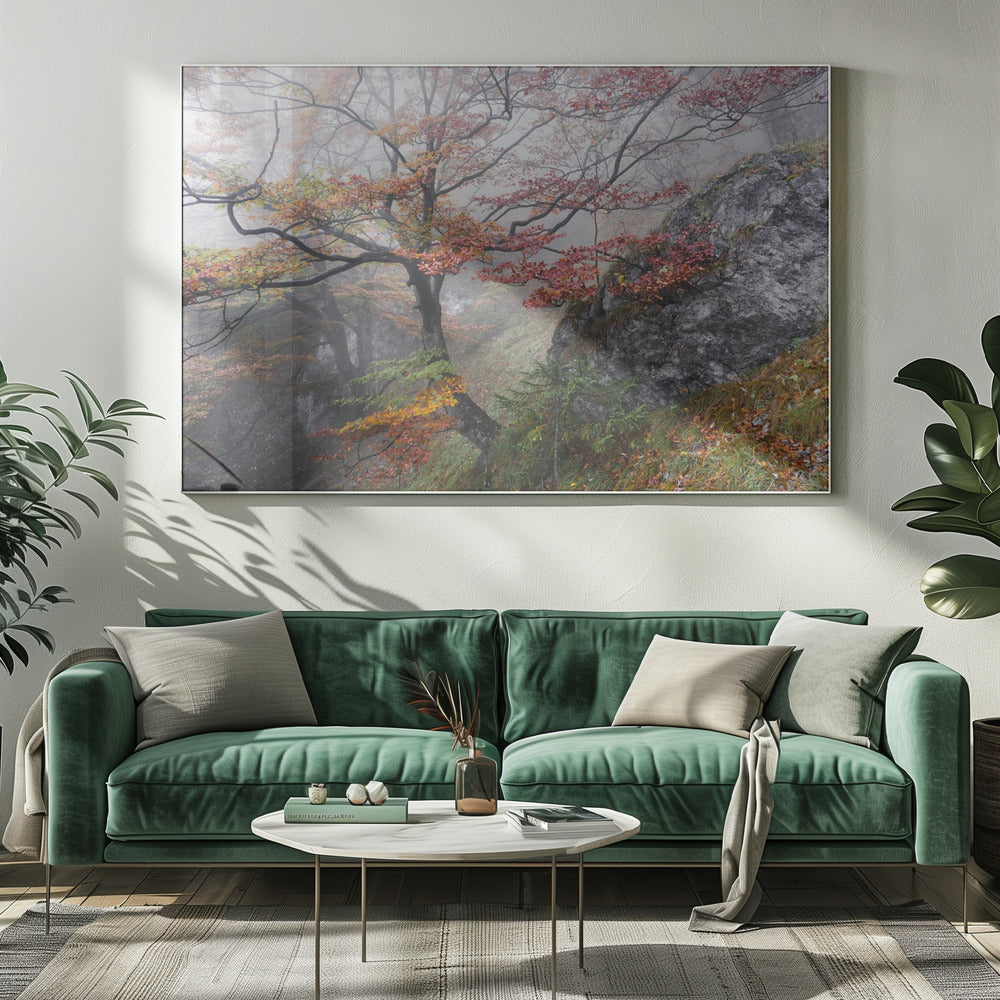 Nebliger Wald | Leinwand