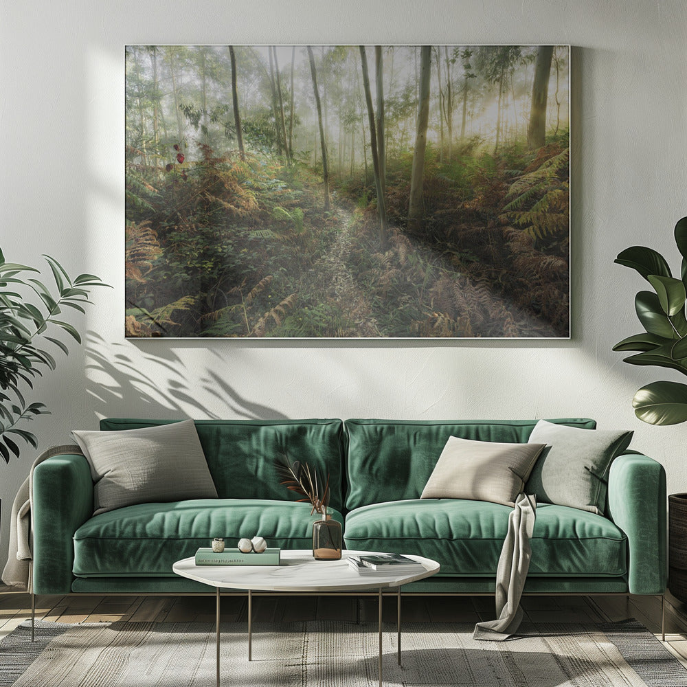Nebliger Wald II | Leinwand