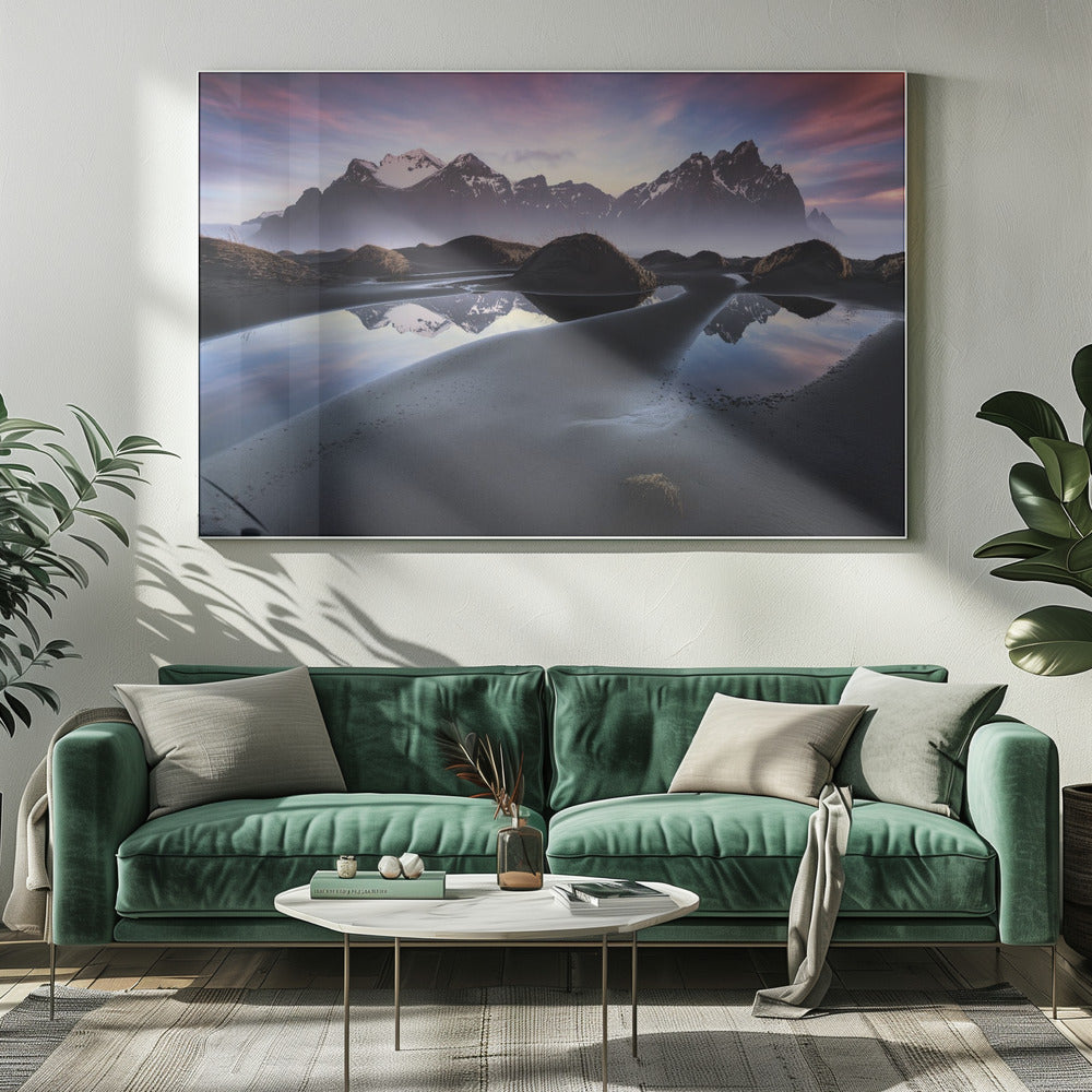 Leuchtendes Vestrahorn | Leinwand