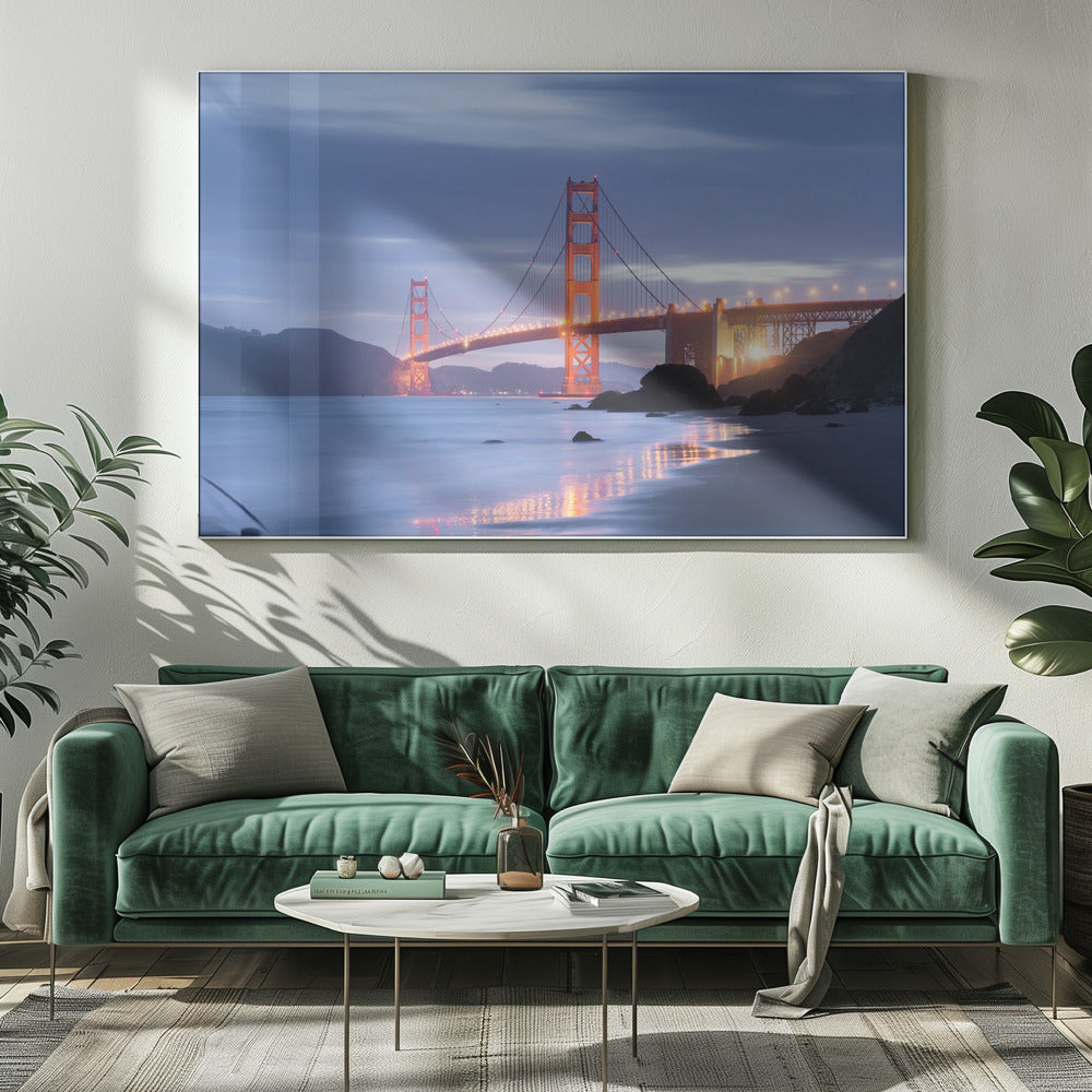 Golden Gate Dämmerung | Leinwand