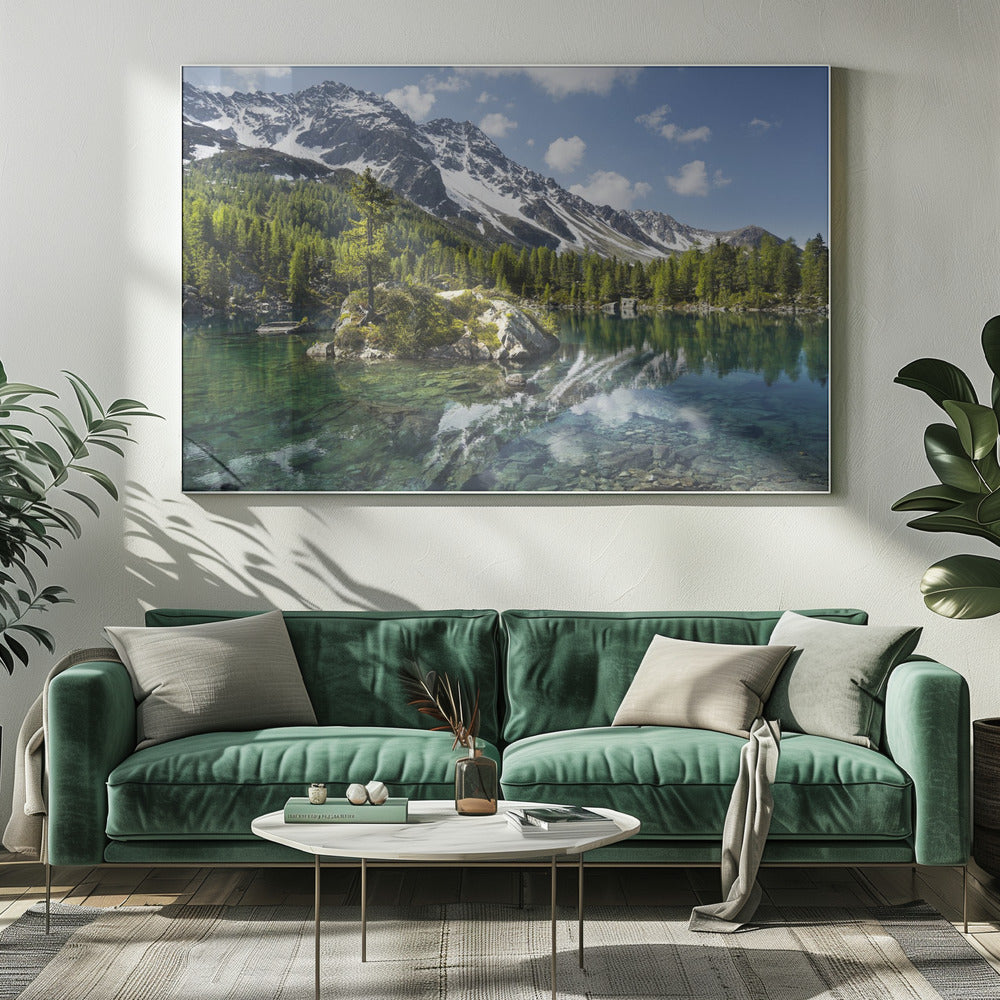 Grüner Bergsee | Leinwand