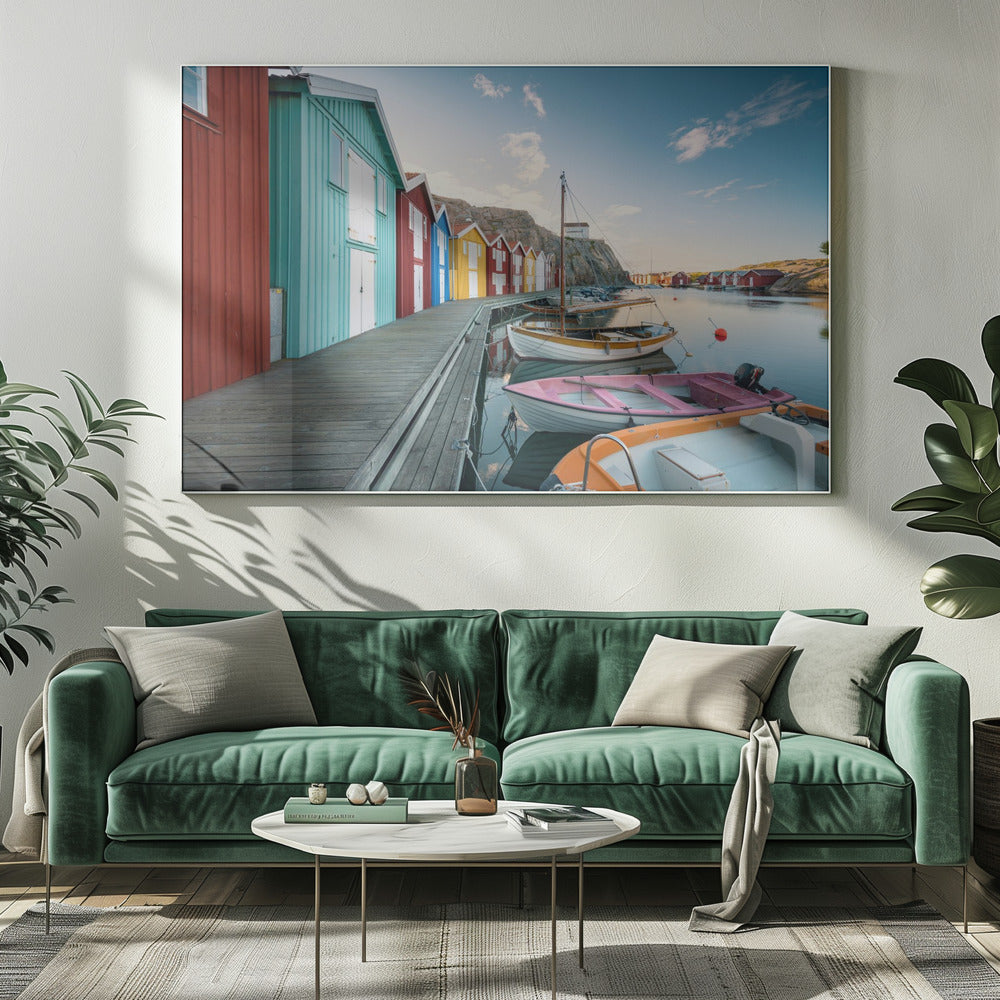 Farbiger Hafen | Leinwand