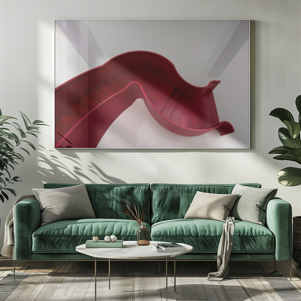 Rote Treppe | Leinwand