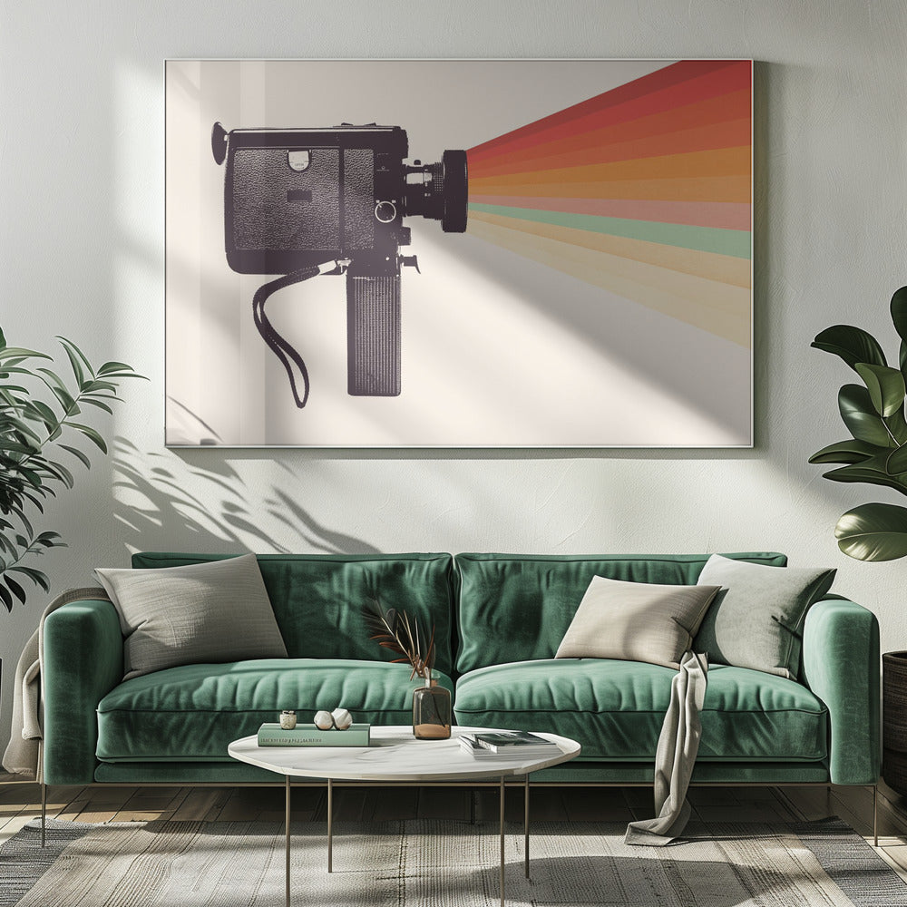 Filmkamera Regenbogen | Leinwand