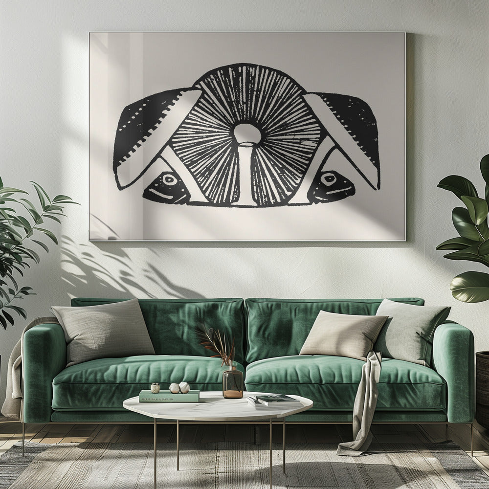 Drei Pilze 1892 Beige | Leinwand