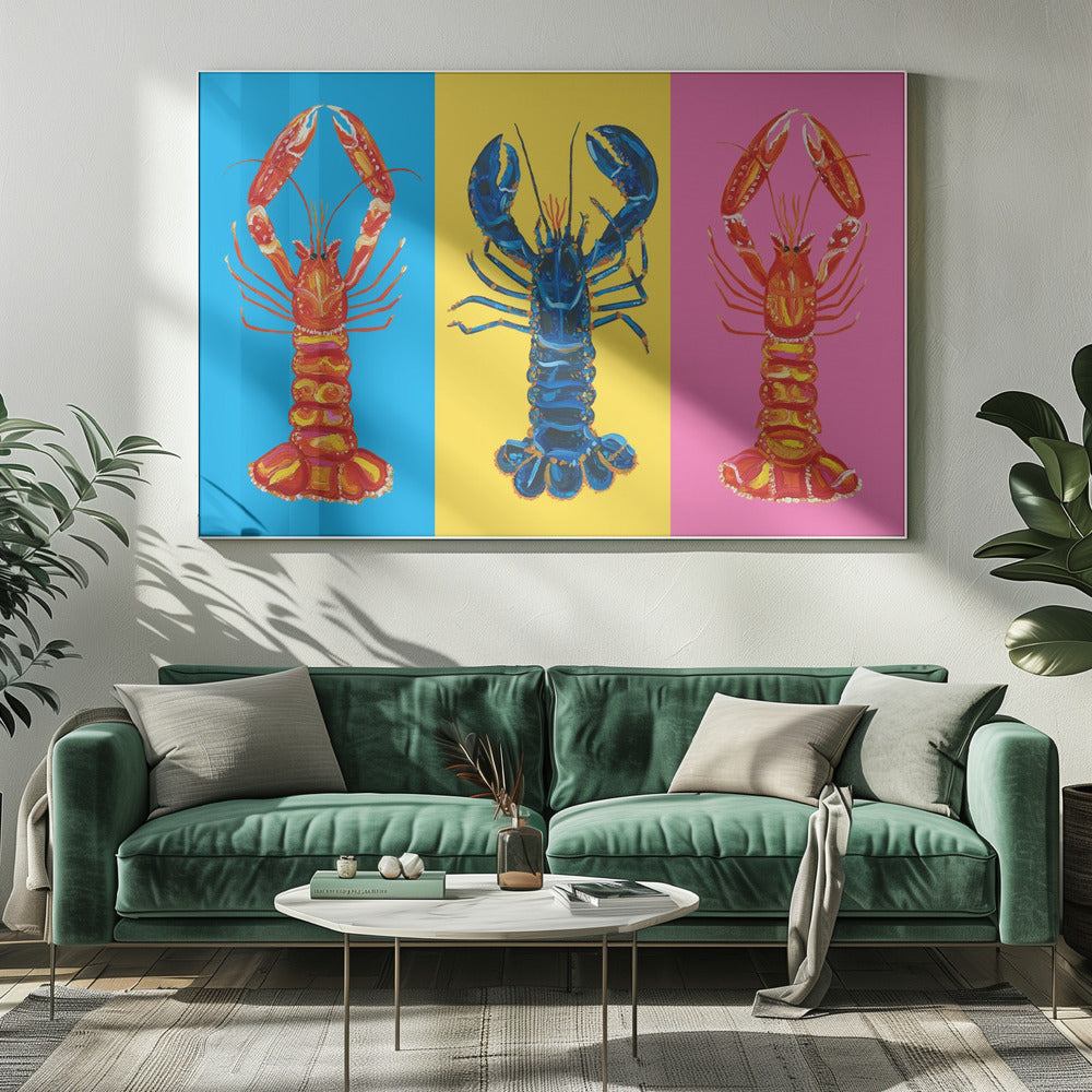 Hummer-Langustinen-Pop-Art | Leinwand