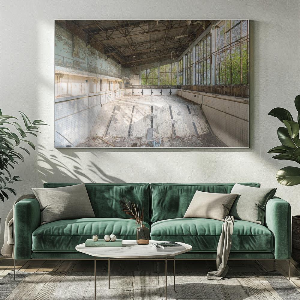 Schwimmbad in Tschernobyl | Leinwand