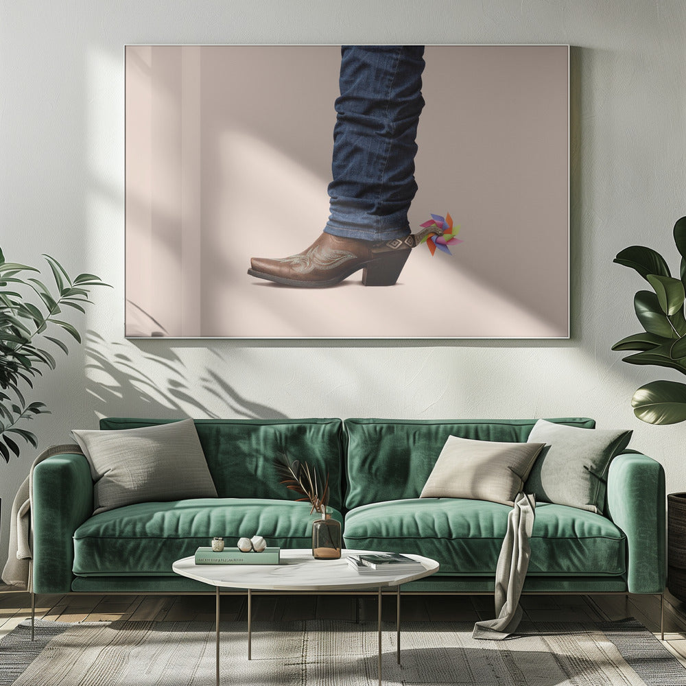 Nicht ernst gemeinter Cowboy | Leinwand