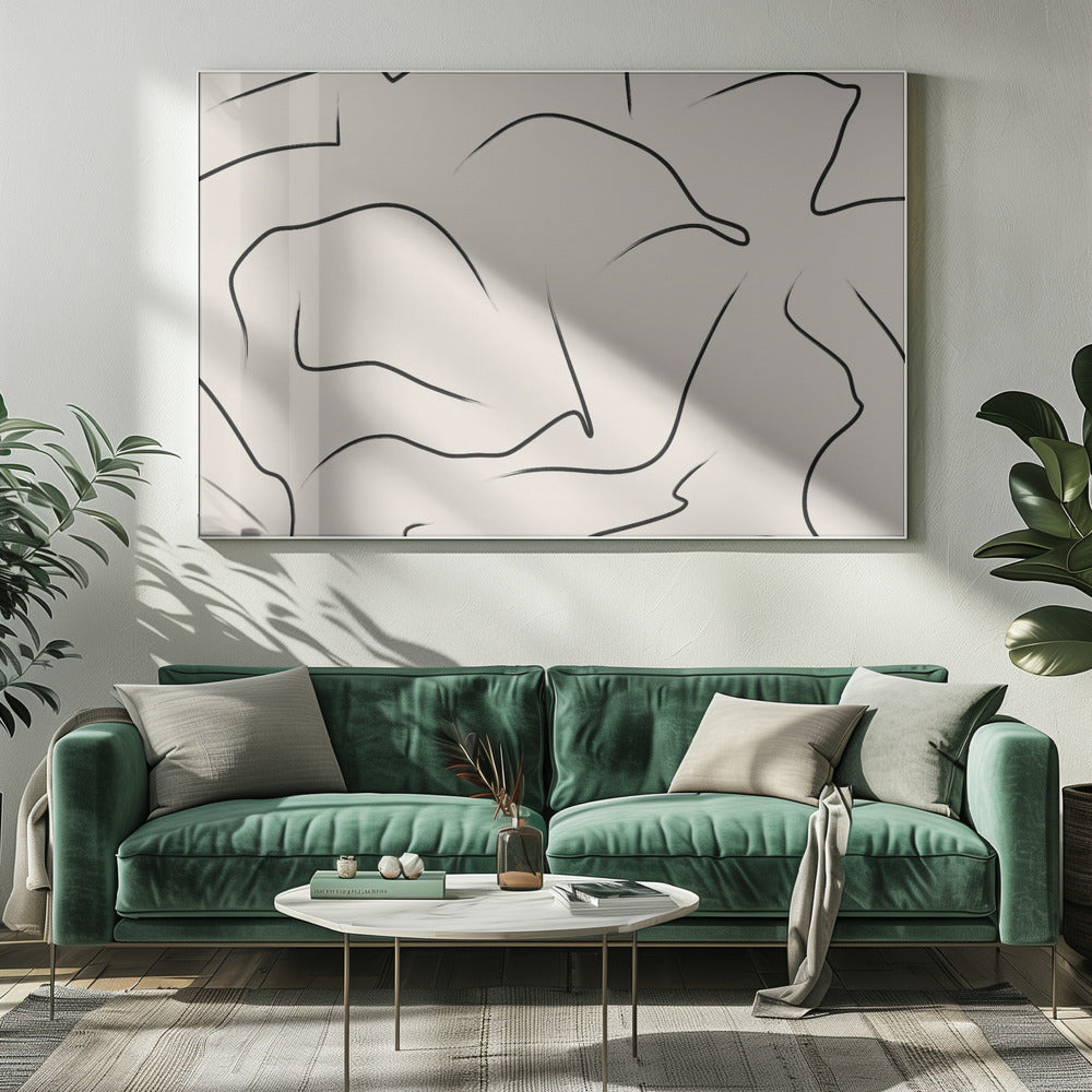 Minimalist Black Curves | Canvas