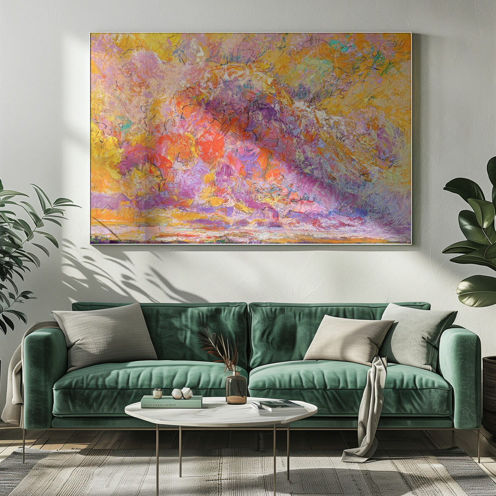 Expressionistisches farbenfrohes Abstraktes | Leinwand