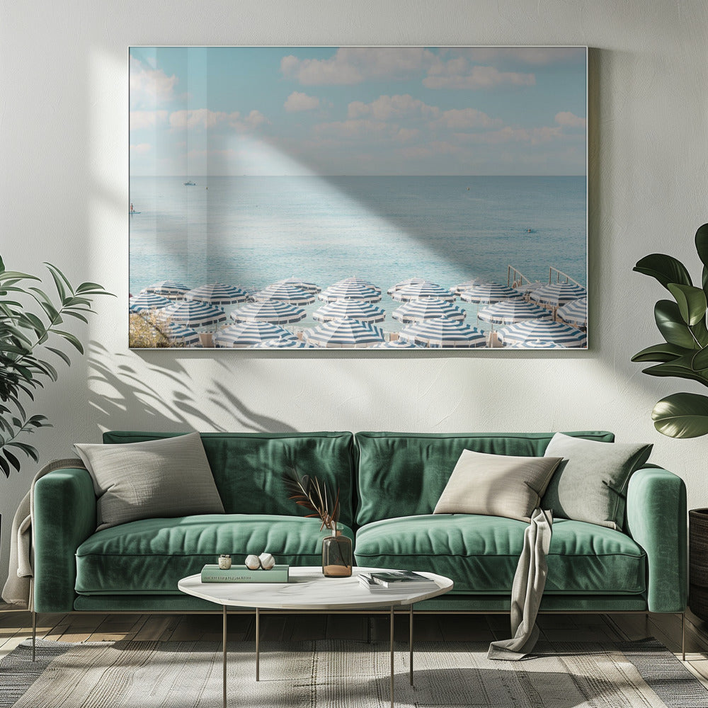 Strandschirme an der französischen Riviera II | Leinwand