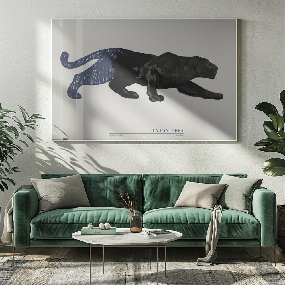 La Panthera (blau) | Leinwand