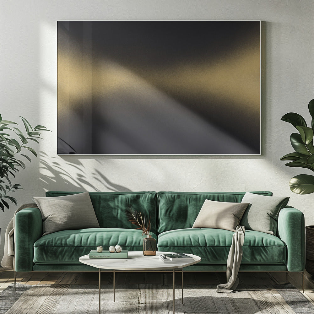 Goldene Horizontwellen | Leinwand