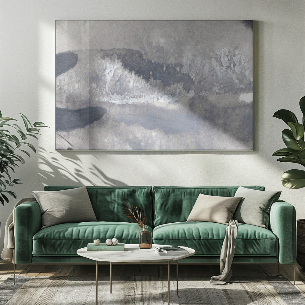 Monochrome Wellen | Leinwand