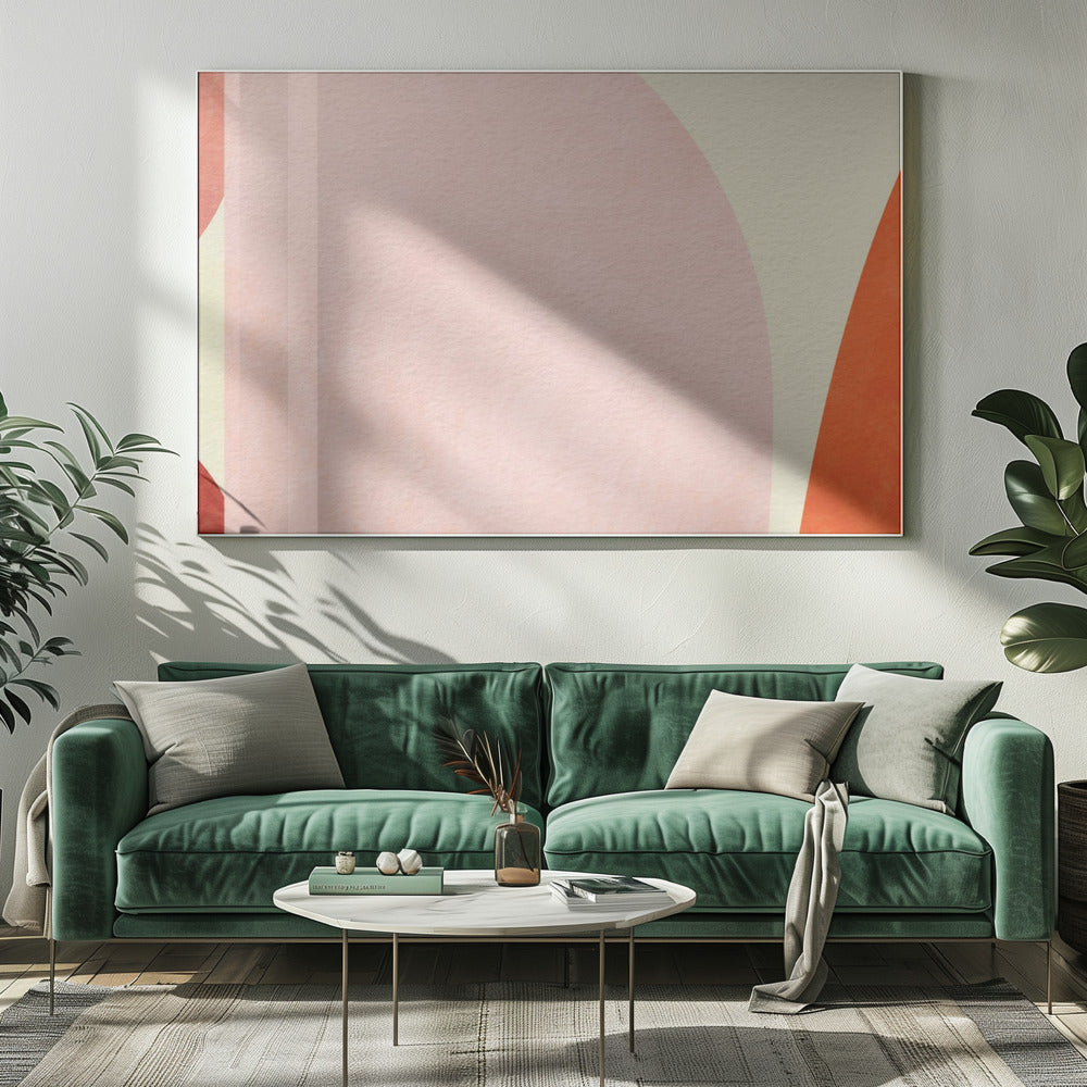 Warme Pastellgeometrie | Leinwand
