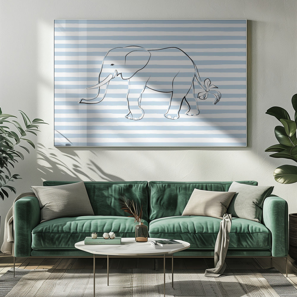 Gestreifte Elefantenschleife | Leinwand