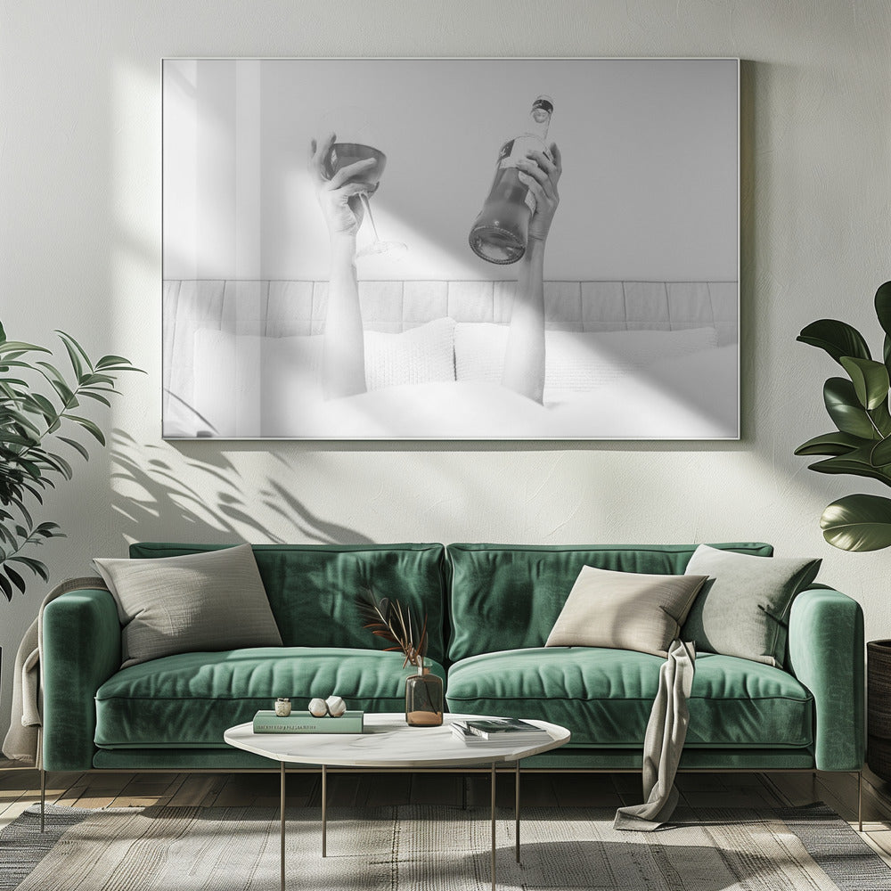Aperol im Bett Horizontal | Leinwand