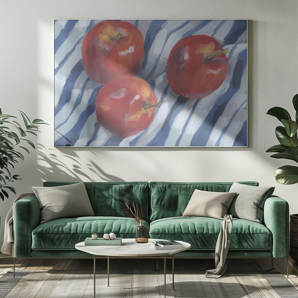 Drei rote Äpfel | Leinwand