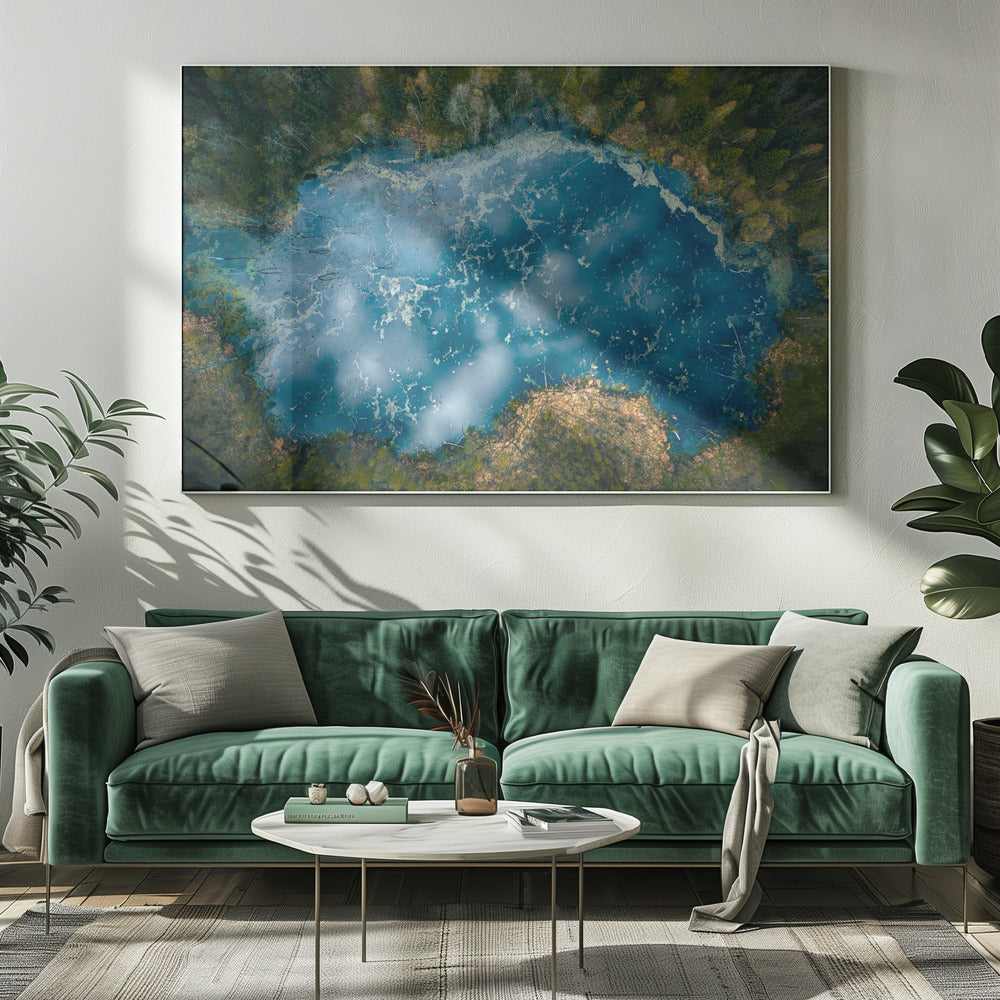 Wolken im Spiegel | Leinwand