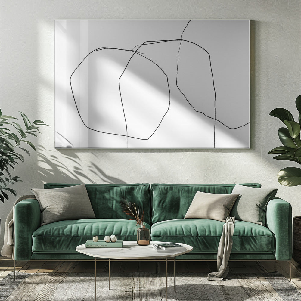 Black Lines On A White Background | Canvas