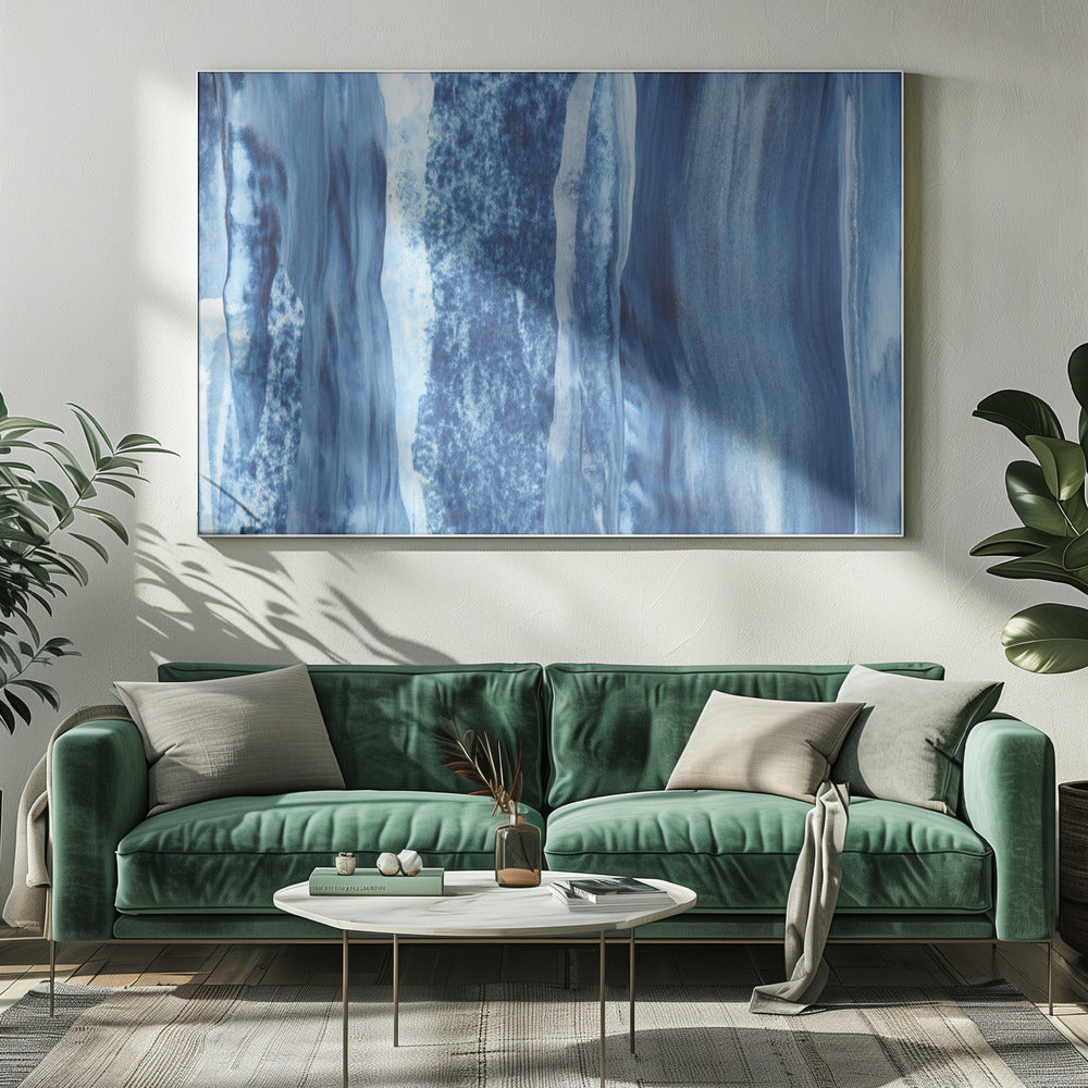 Blaue Kaskadenschleier | Leinwand