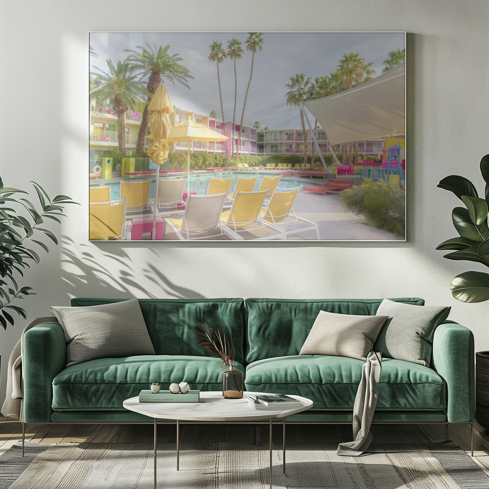 Poolside im Saguaro Hotel - Palm Springs | Leinwand