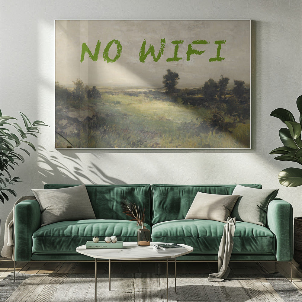 Kein WLAN / Ölgemälde Landschaft | Leinwand