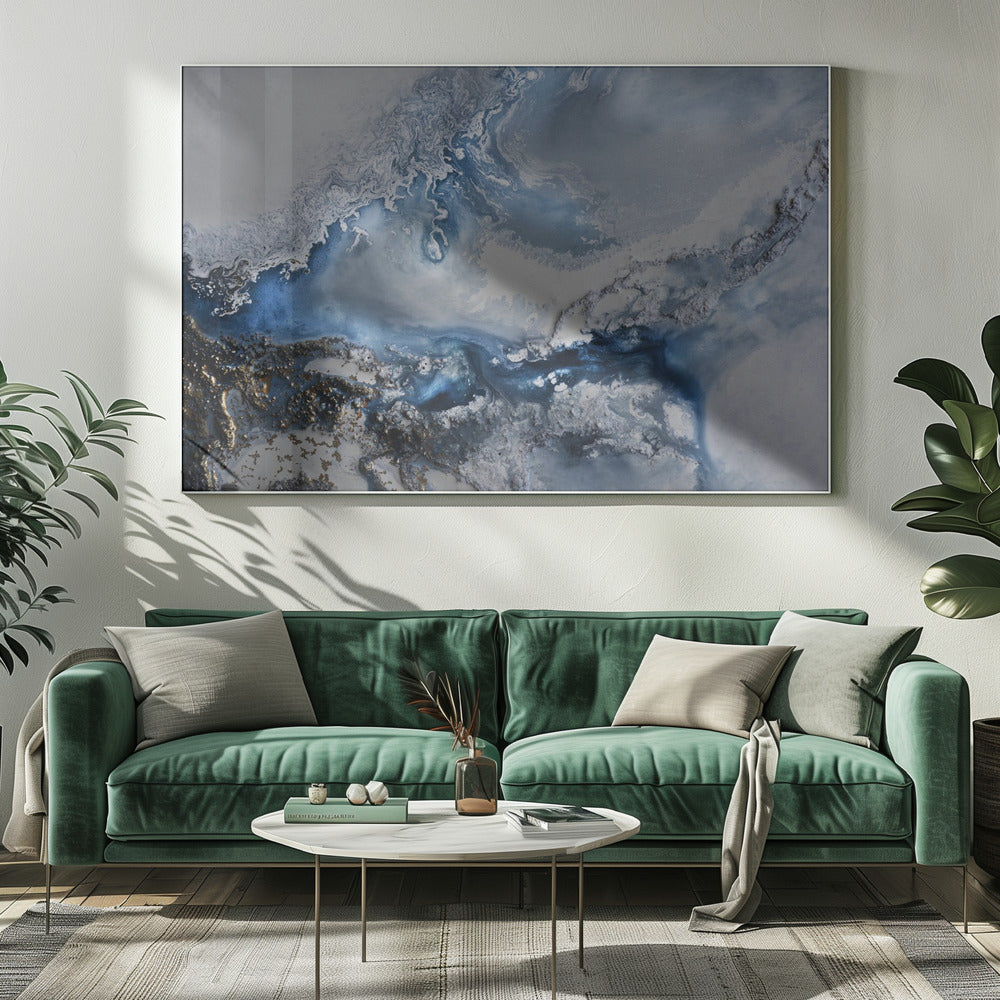 Abstract GREY blue - Arctic Waters | Canvas