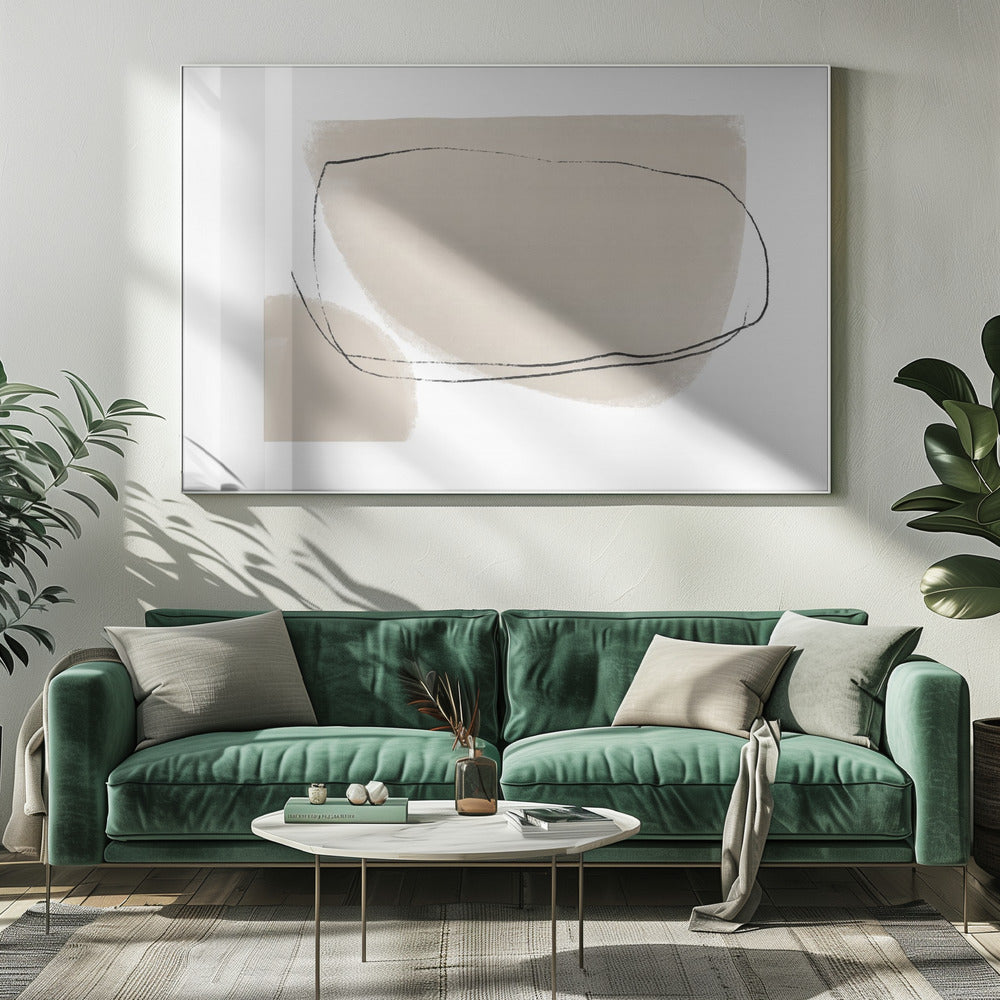 Beige- und Weißtöne | Leinwand