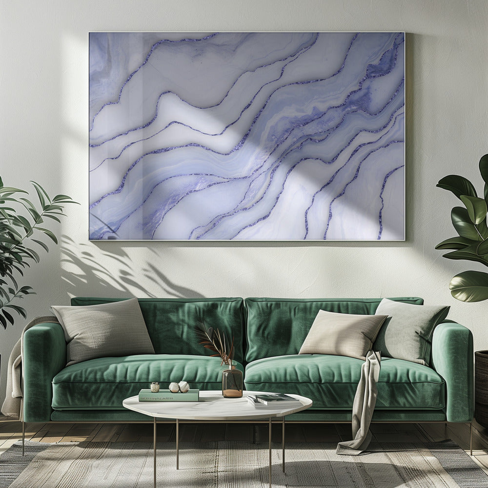 Marmor Luxus Blau | Leinwand
