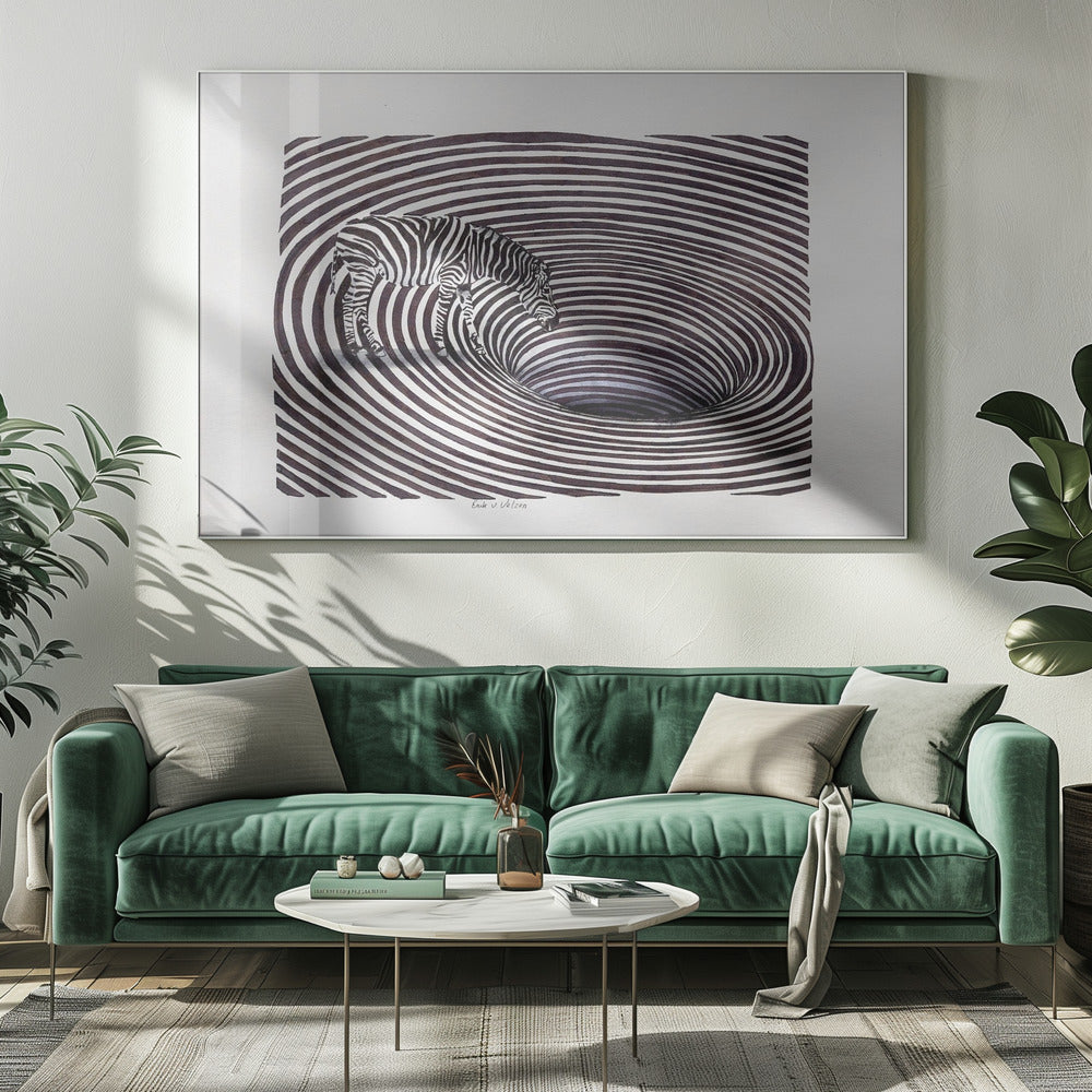 Zebra bei Bronze | Leinwand