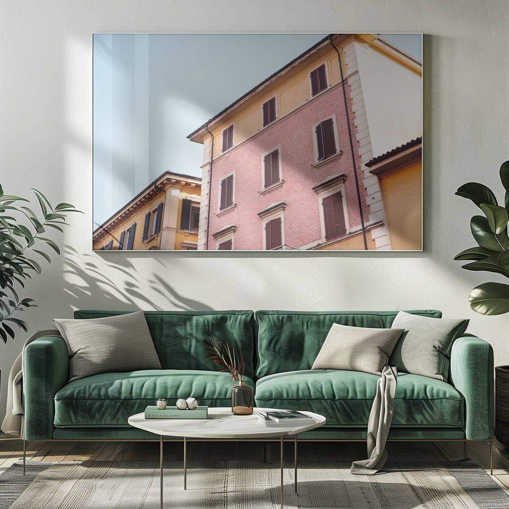 Pastell Bologna | Italien Reisefotografie | Leinwand