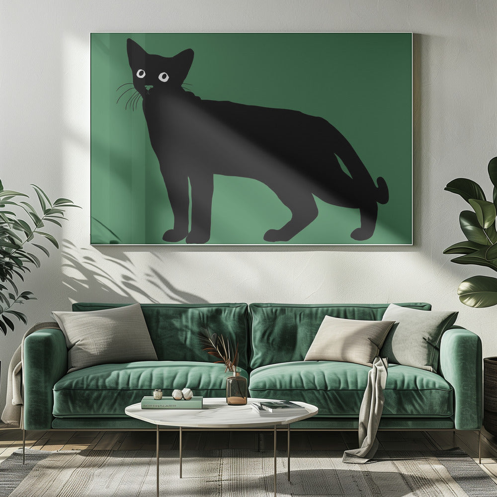 Schwarze Katze | Leinwand