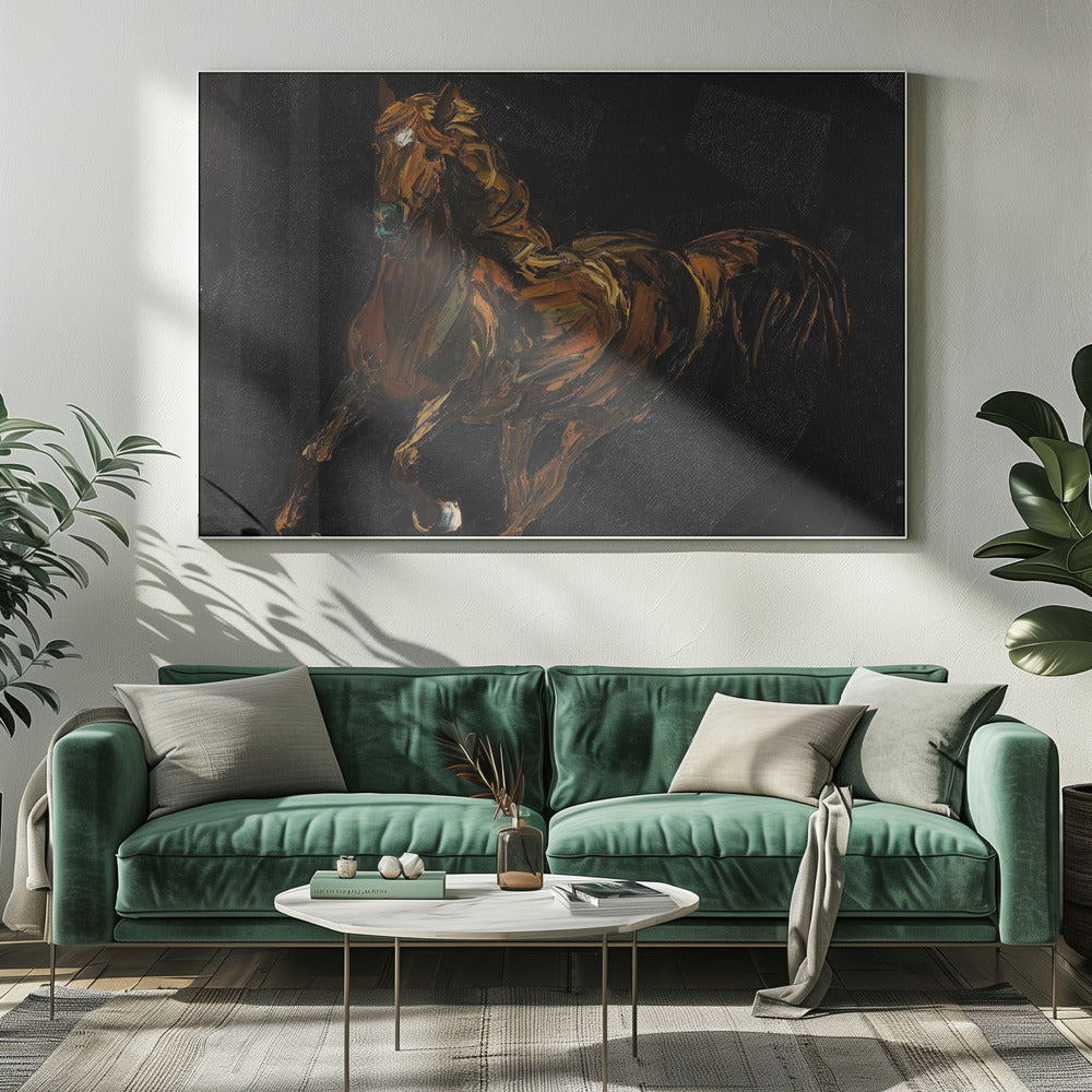 Ein braunes Pferd | Leinwand