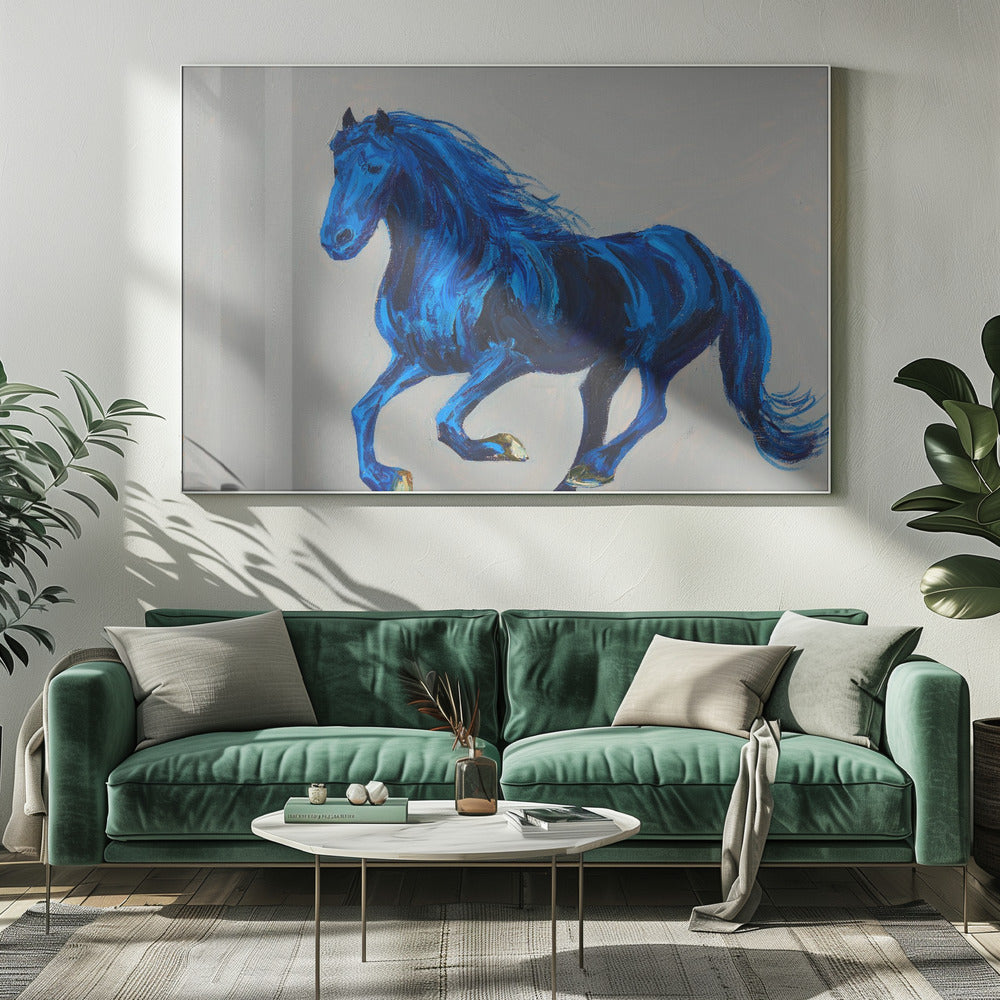 Ein blaues Pferd | Leinwand