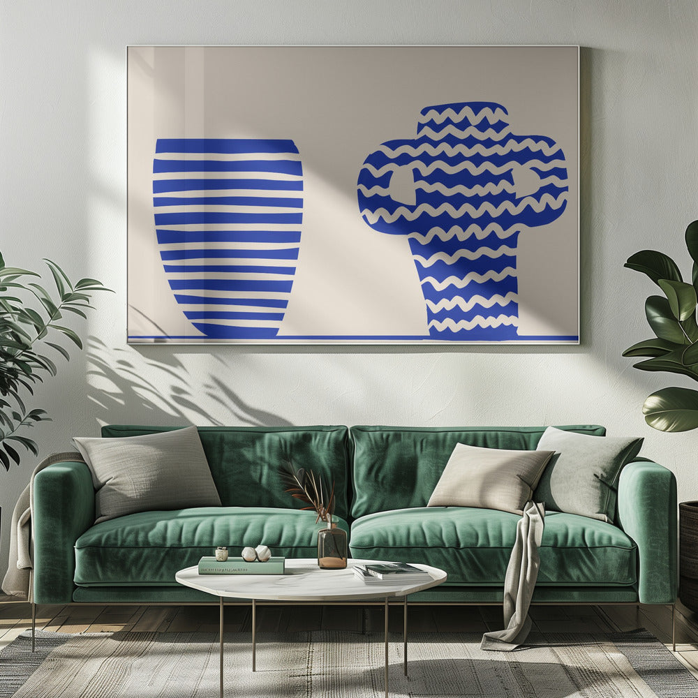 Blaue Vasen | Leinwand