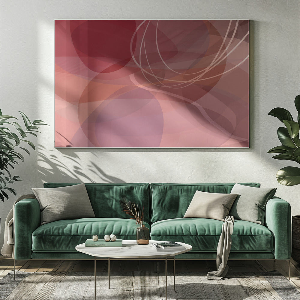 Dusty Rose Shapes 2 | Leinwand