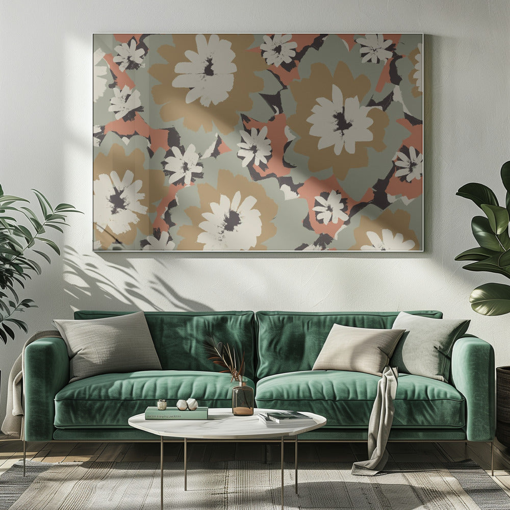 Kräftige Blumensymphonie | Leinwand