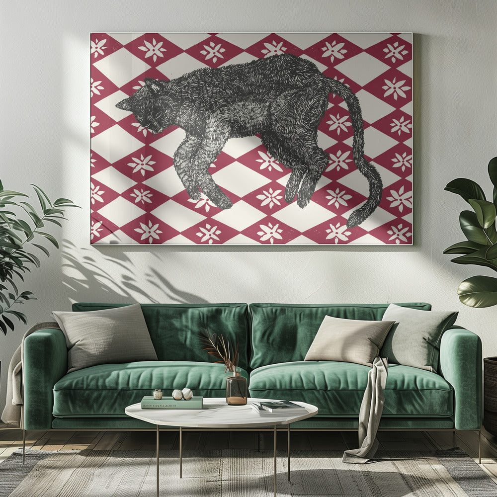 Schlafende Katze I | Leinwand
