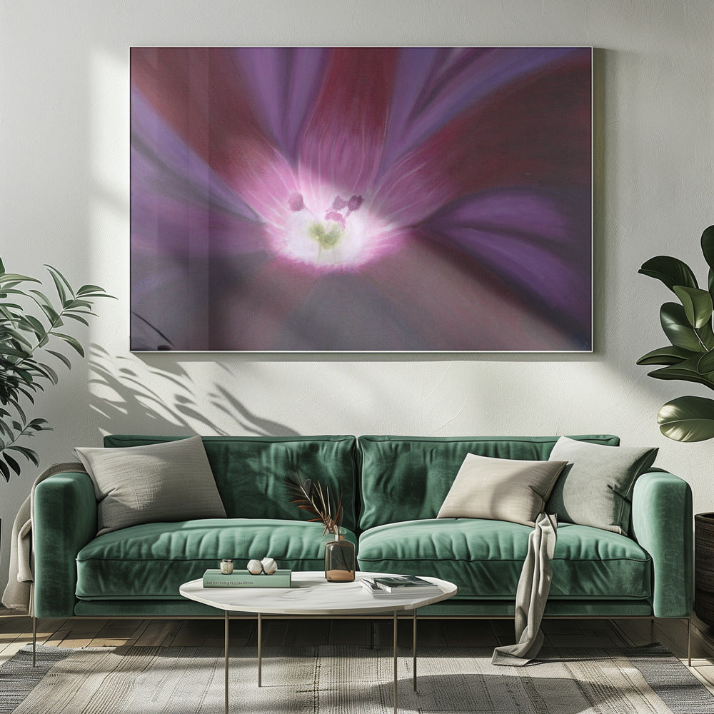 Lila Blumenöl auf Leinwand | Leinwand