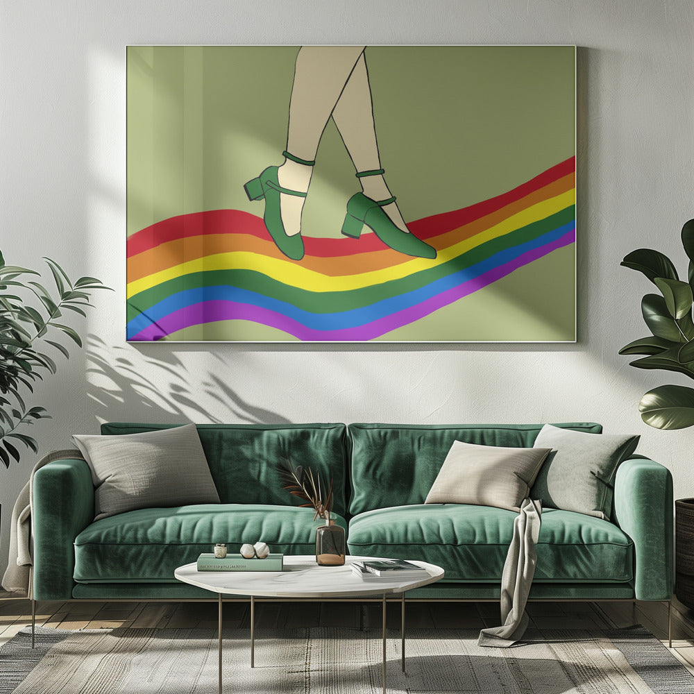 Regenbogenspaziergang | Leinwand