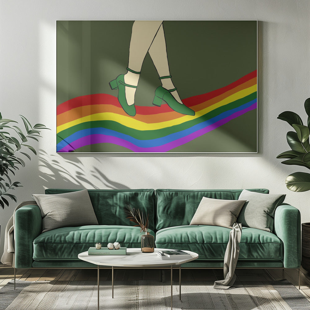 Regenbogenspaziergang | Leinwand