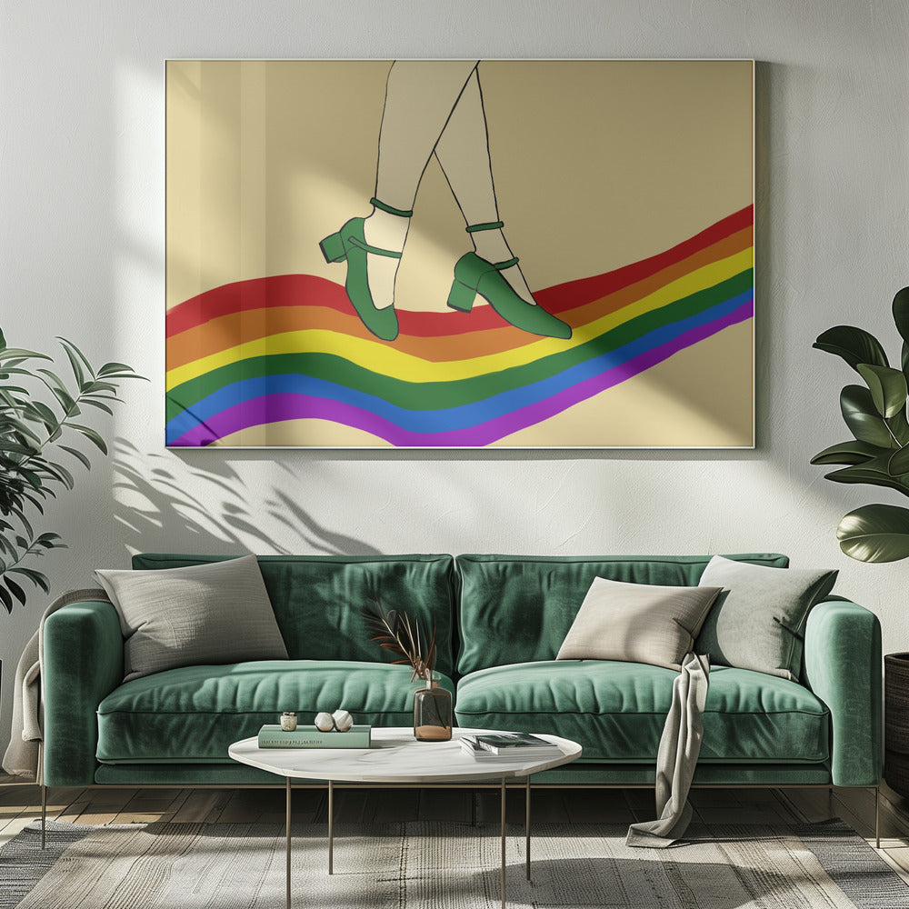 Regenbogenspaziergang | Leinwand
