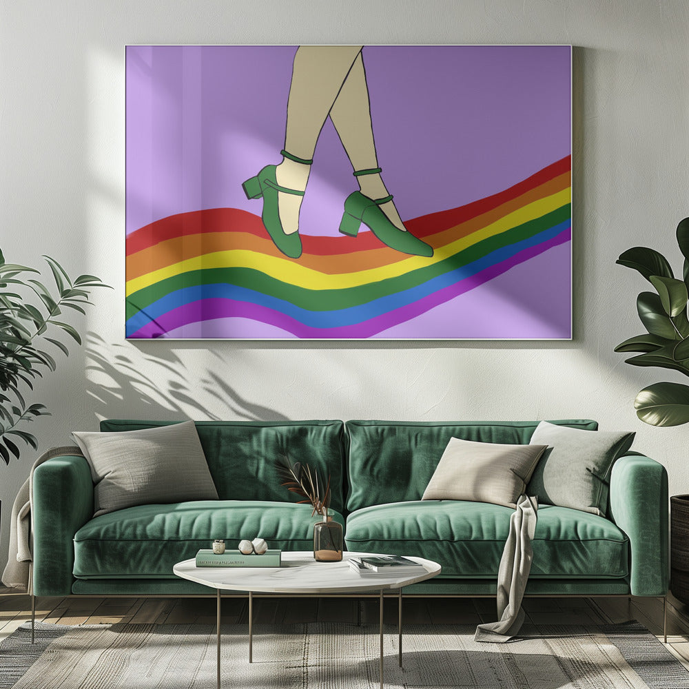 Regenbogenspaziergang | Leinwand