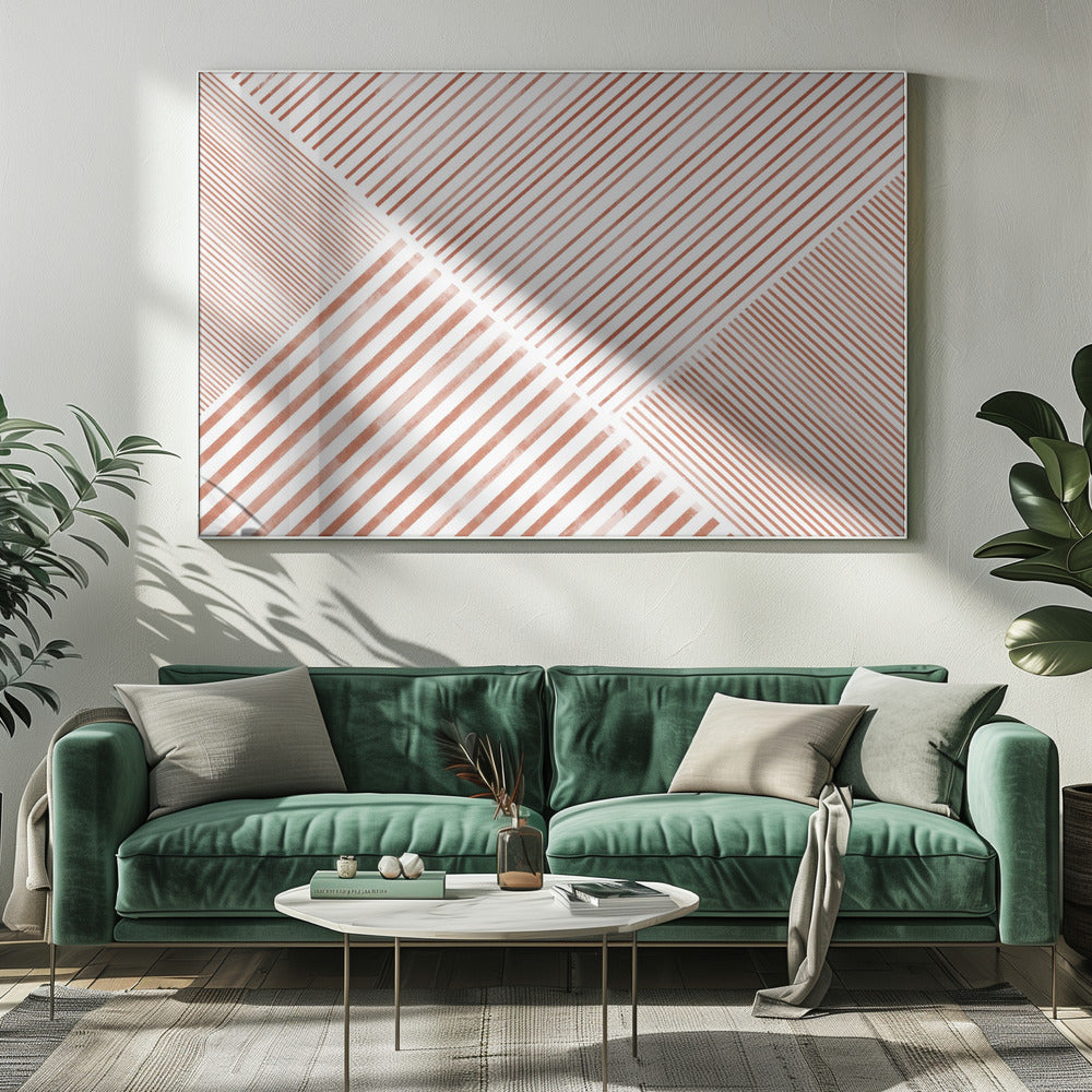 Gestreifte Geometrie | Leinwand