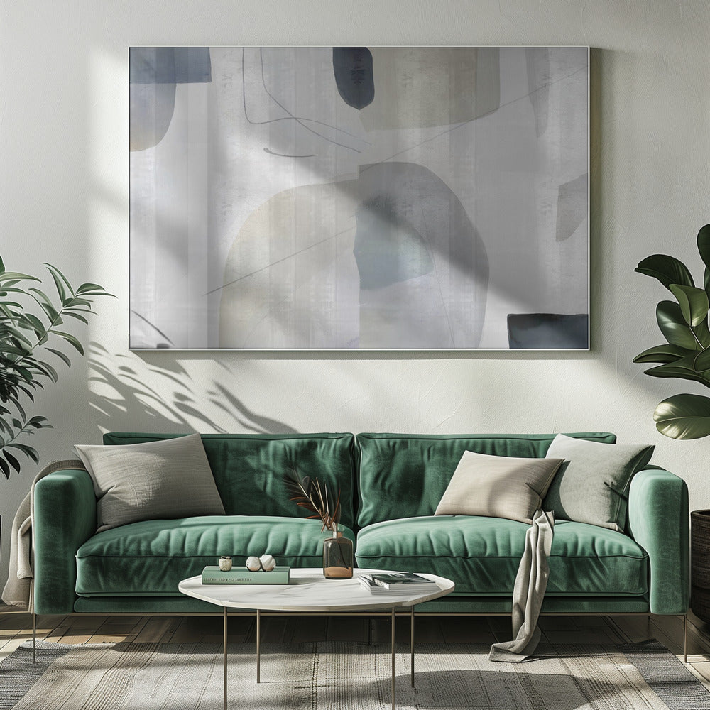 Soft Abstract Shapes 1 | Canvas