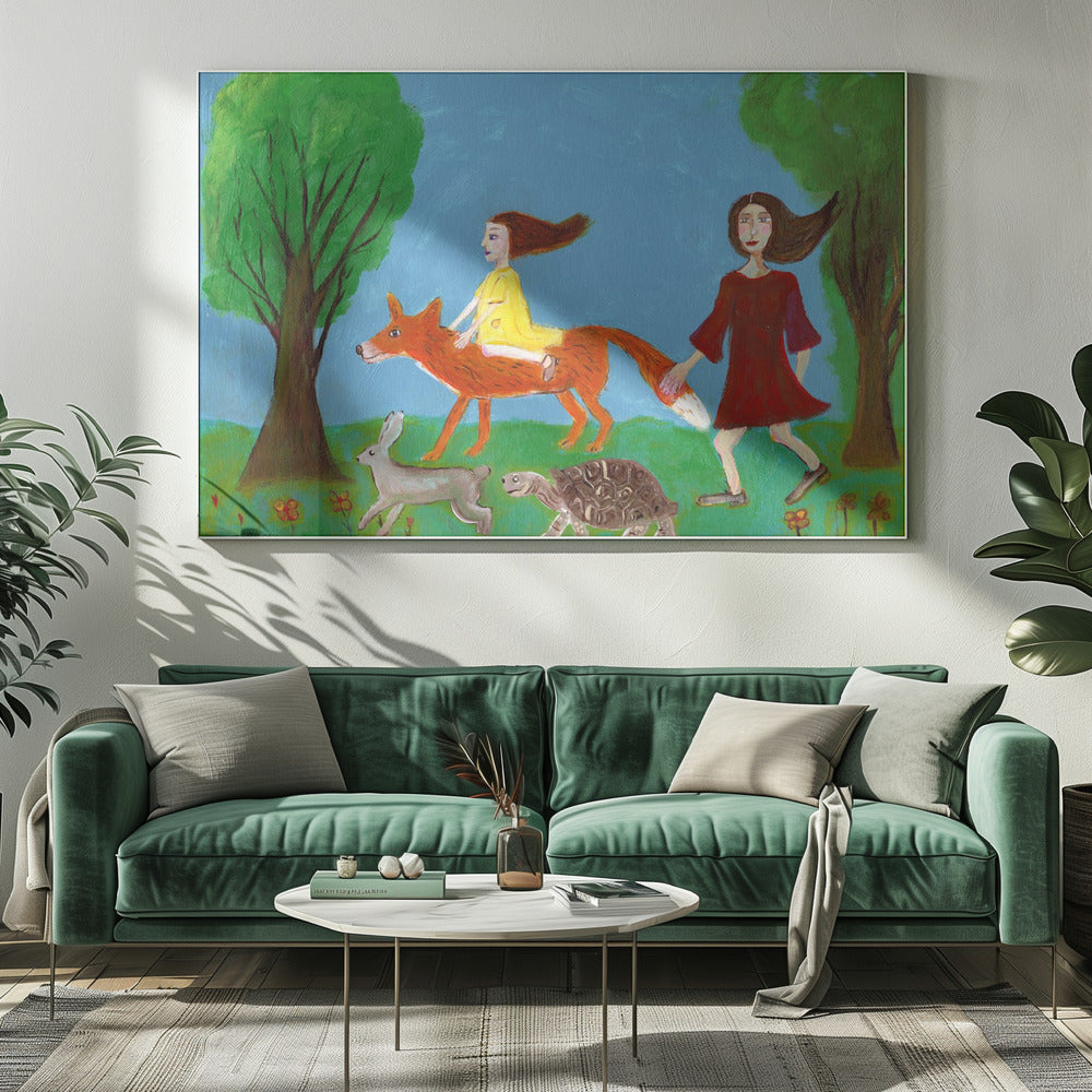 Spaziergang im Wald | Leinwand