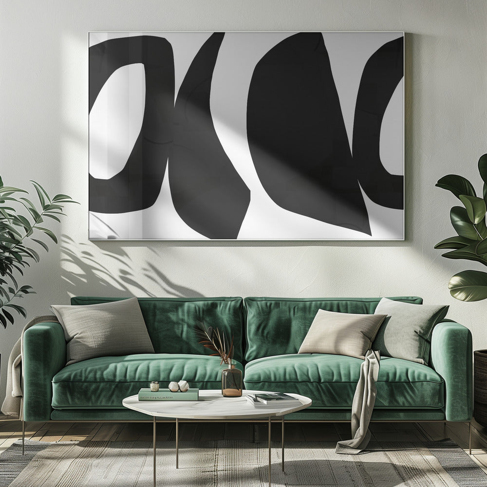 Große schwarze Formen 1 | Leinwand